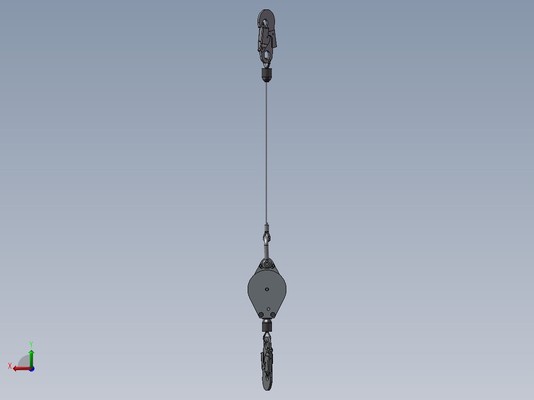 防坠器模型SW后视图