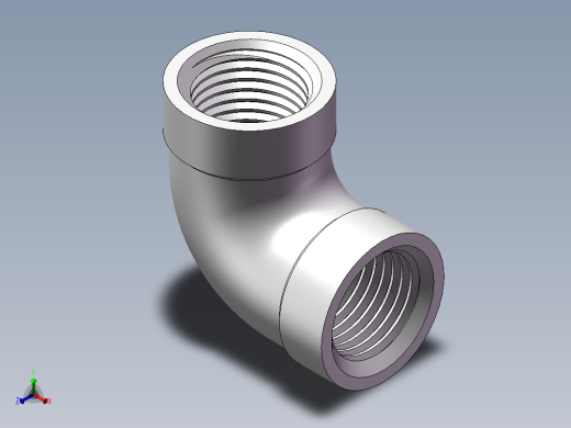 弯头-90°等径 DN8正等轴测缩略图