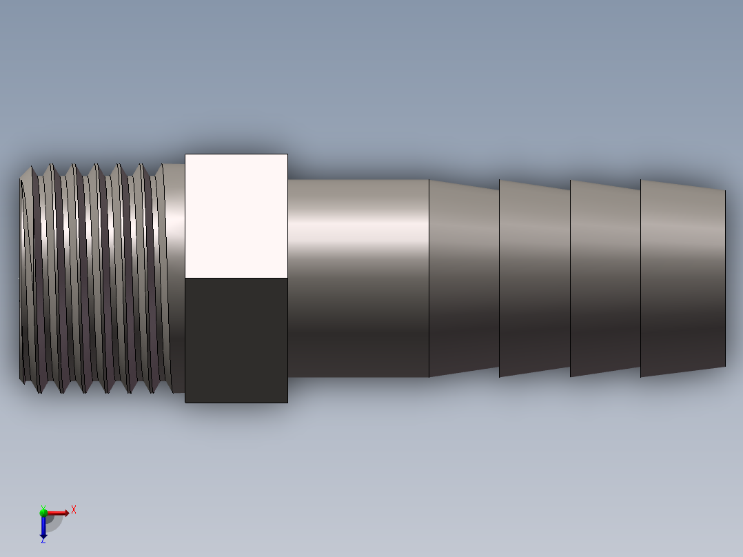 水管接头-有边 [DN10X14]俯视图