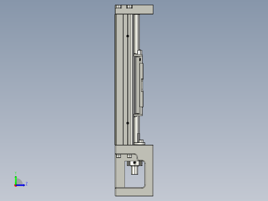 直线模组LHK60C-150A1-F0设计图纸左视图