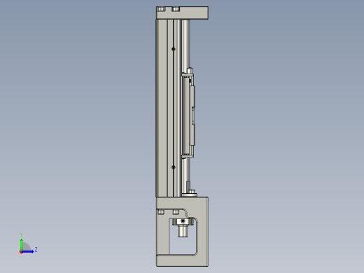 直线模组LHK60C-150A1-F0设计图纸左视缩略图
