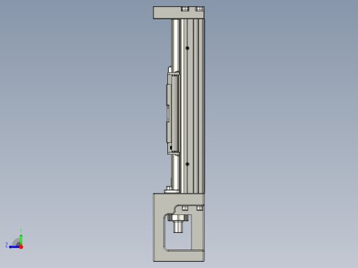 直线模组LHK60C-150A1-F0设计图纸右视缩略图
