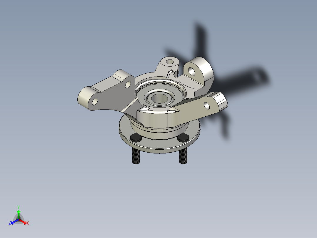 设计了三菱兰瑟柯尔特20013d型汽车前制动系统包括4x100轮轴主视图