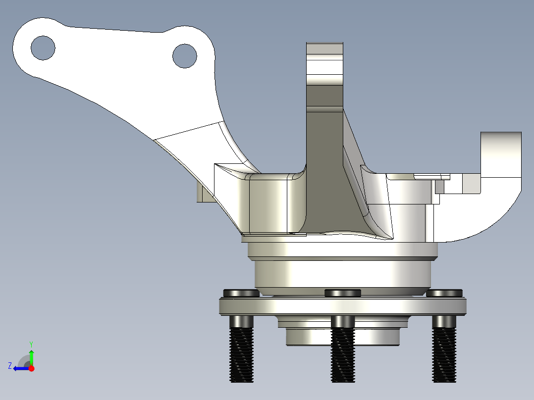 设计了三菱兰瑟柯尔特20013d型汽车前制动系统包括4x100轮轴右视图