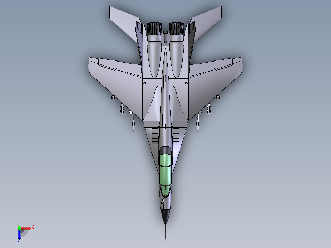 98米格SW设计俯视图