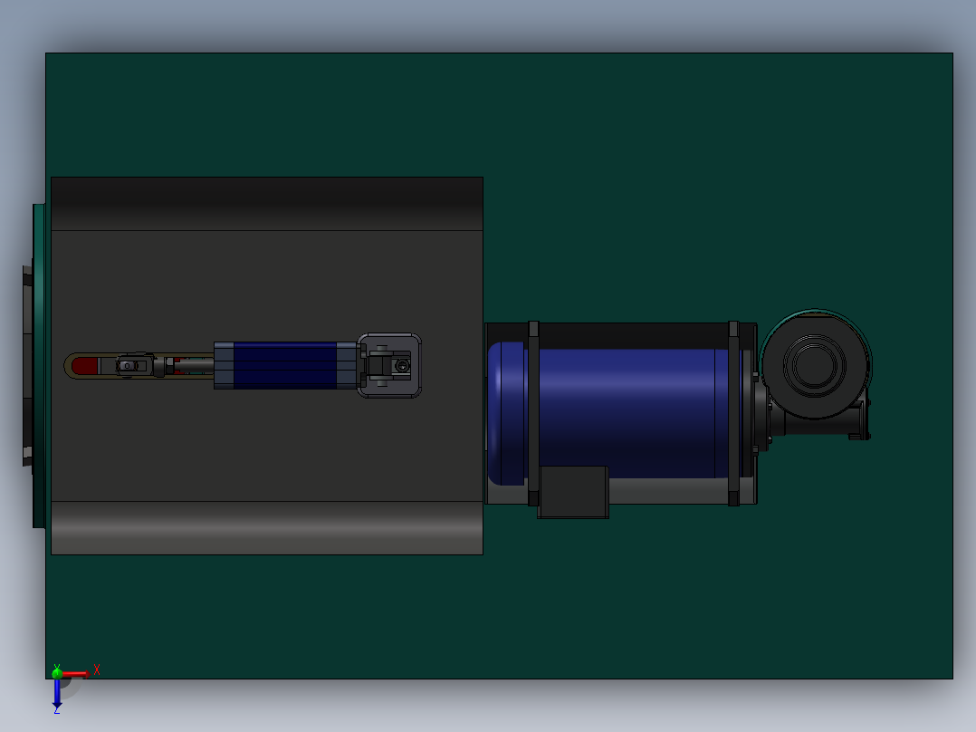 夹紧和自动转位单元俯视图