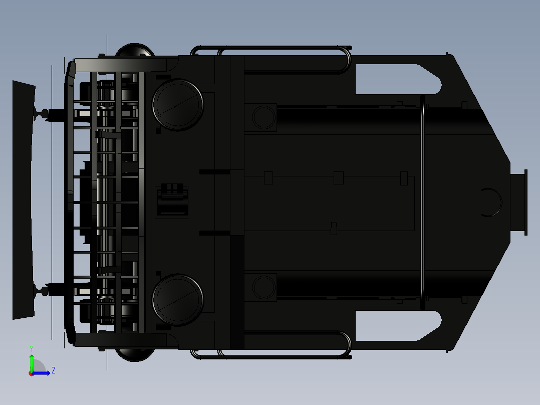 电力机车左视图