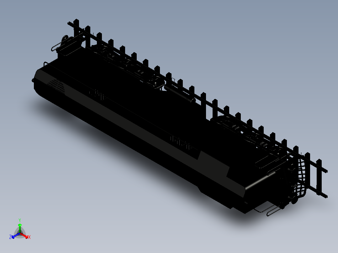 电力机车正等轴测图