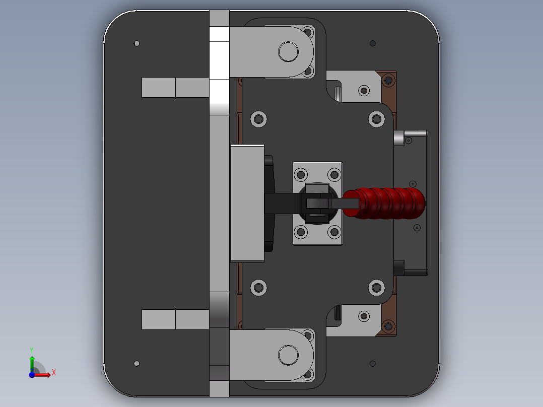 涂胶固定工装前视图