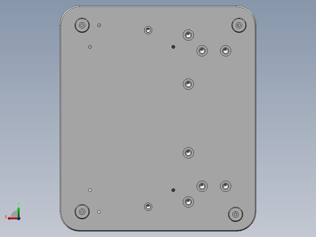 涂胶固定工装后视图
