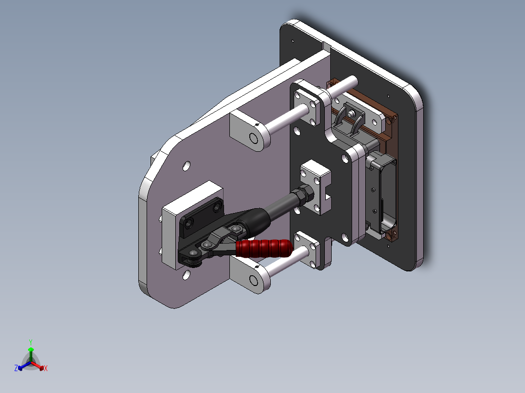 涂胶固定工装正等轴测图