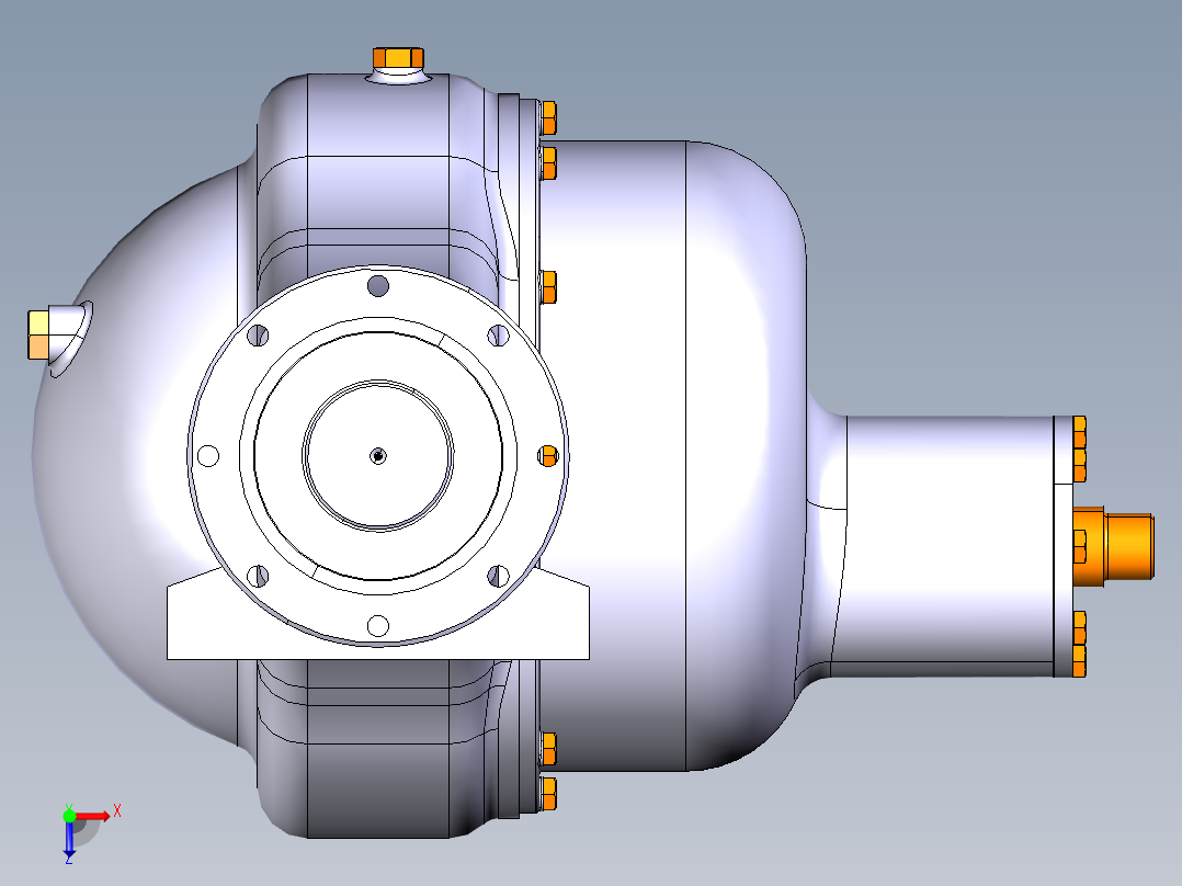 P006-轻型货车后驱动桥设计【整体式单级主减速器】【含三维catia】俯视图