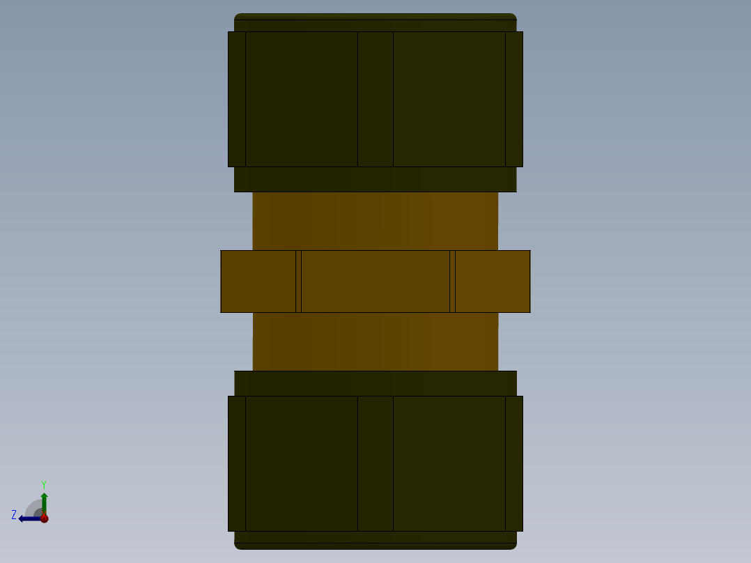管件接头、螺纹接头、三通(60)右视图