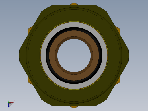 管件接头、螺纹接头、三通(60)俯视缩略图