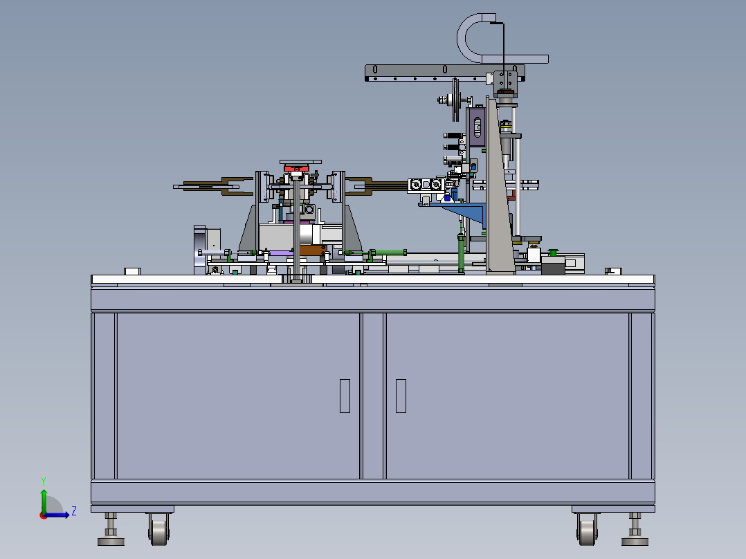 半自动贴胶下料机sw16可编辑左视图