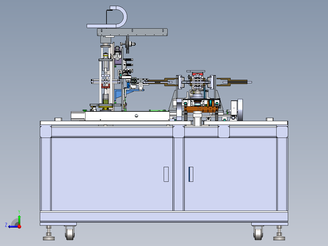 半自动贴胶下料机sw16可编辑右视图