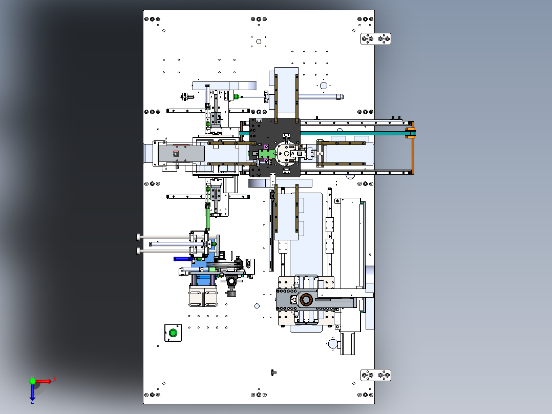 半自动贴胶下料机sw16可编辑俯视图