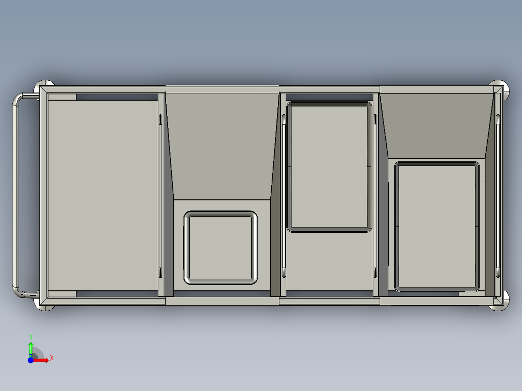 餐具回收车前视图