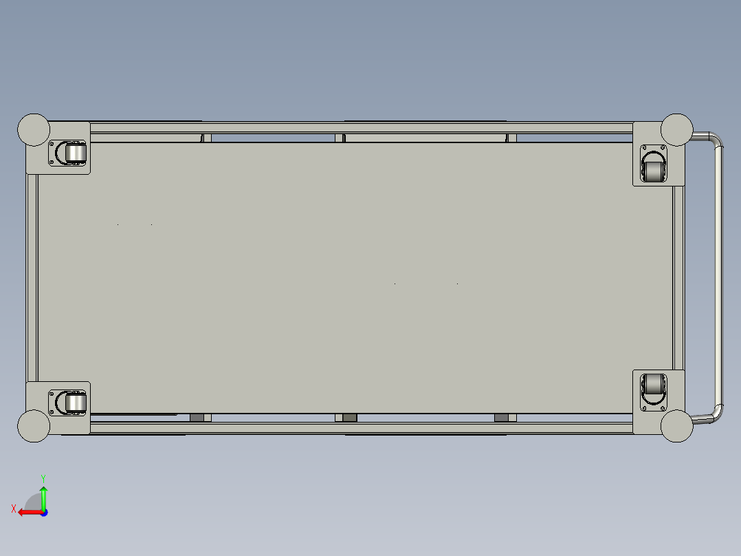 餐具回收车后视图