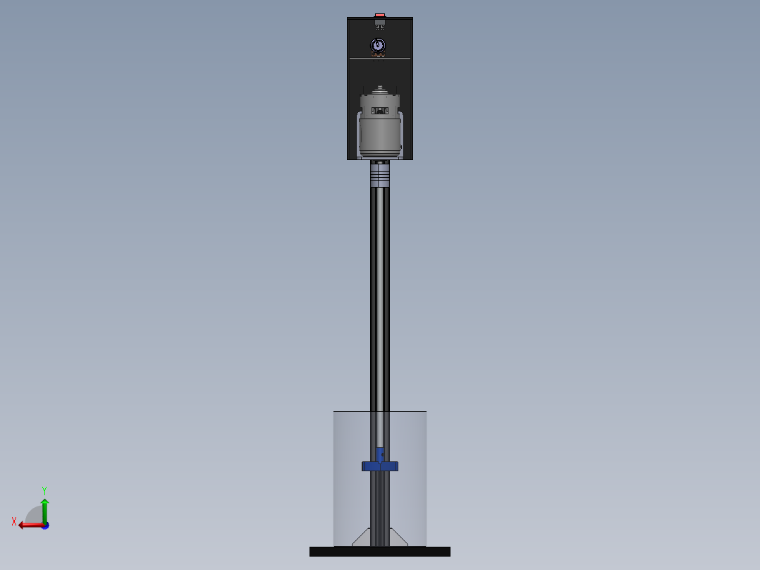 搅拌机器后视图