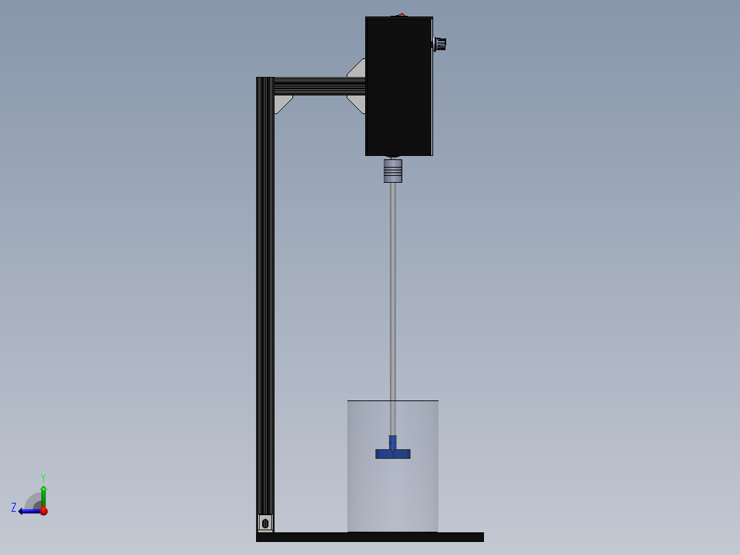 搅拌机器右视图
