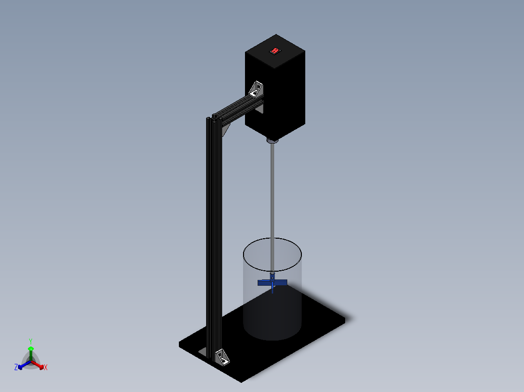 搅拌机器正等轴测图