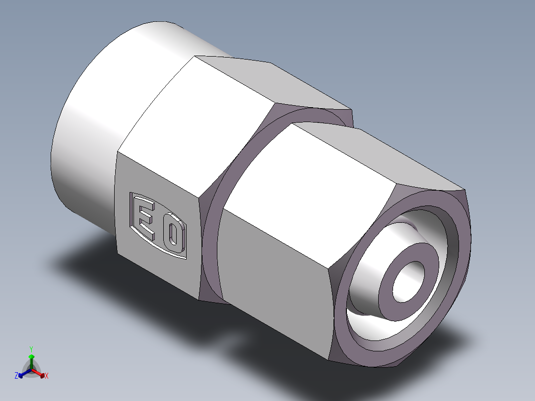 压力表接头-带螺母、7BC-04-14GDK+S主视图