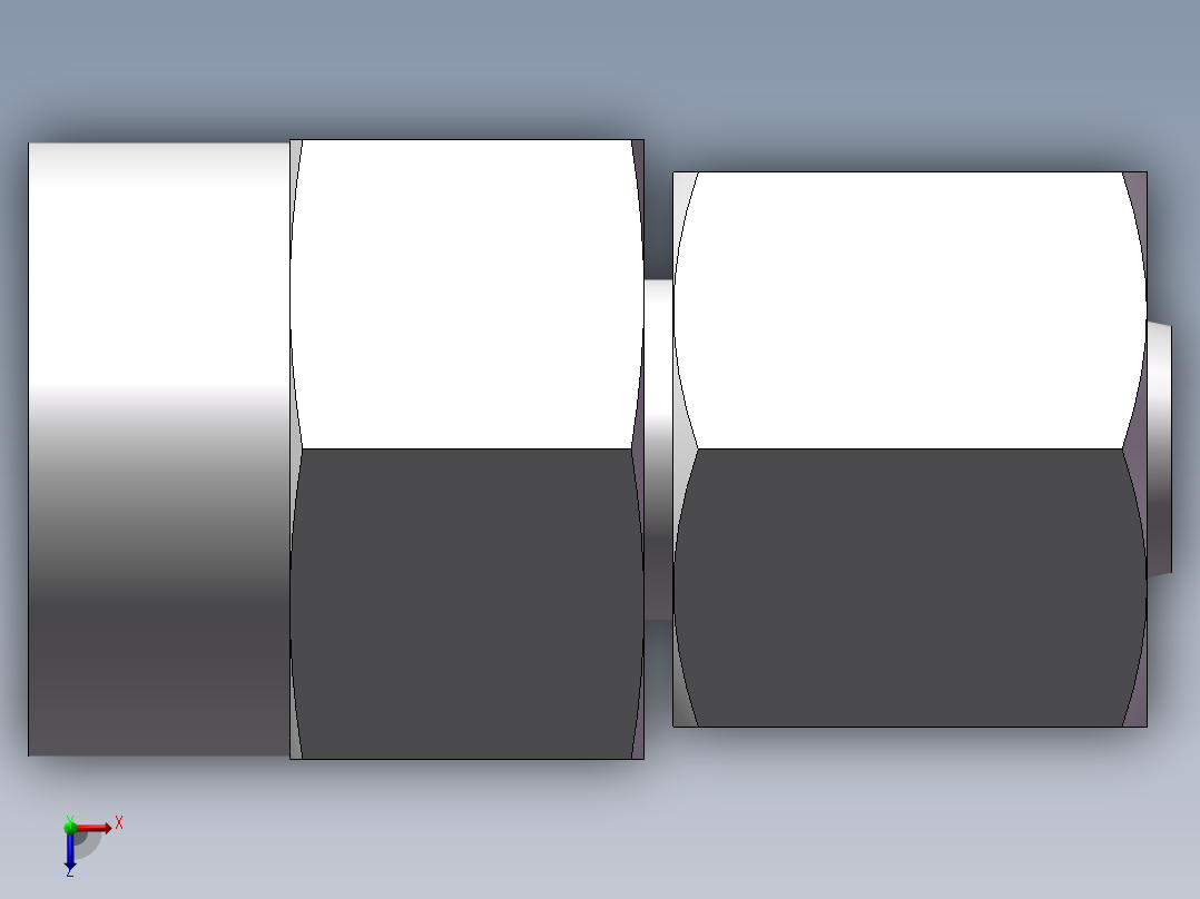 压力表接头-带螺母、7BC-04-14GDK+S俯视图