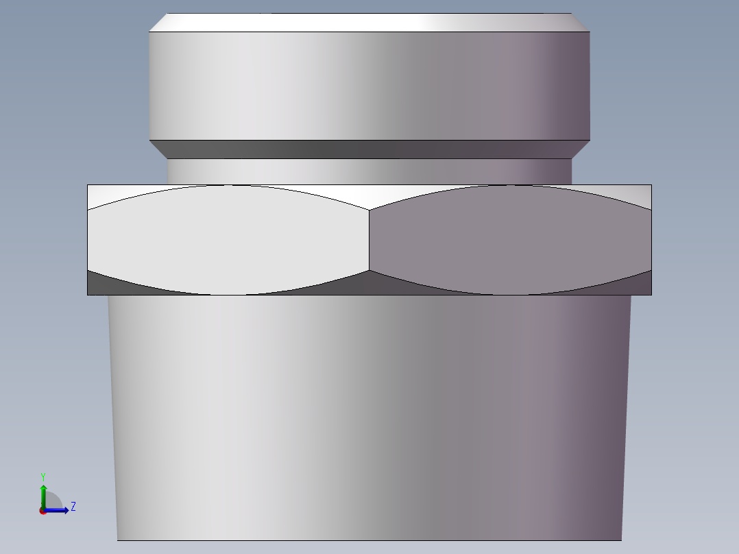 英制锥管螺纹直接头、1CT-36-20SP左视图