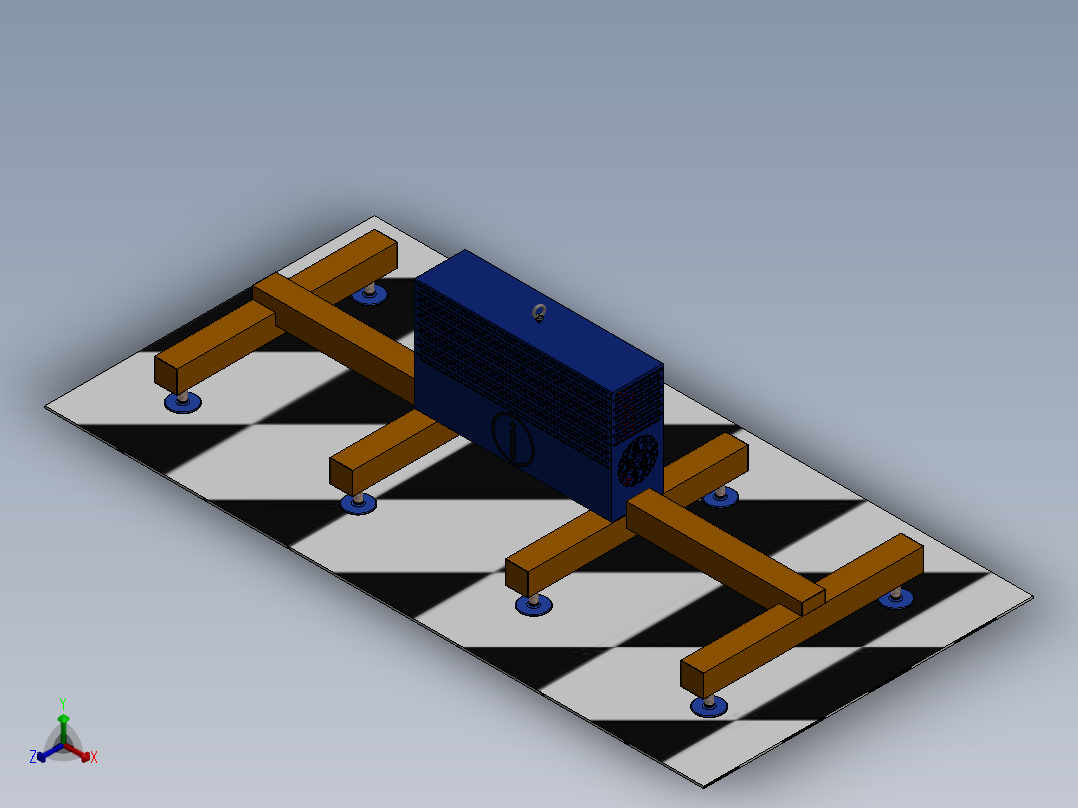 A3003747-真空提升装置薄金属板吸盘正等轴测图