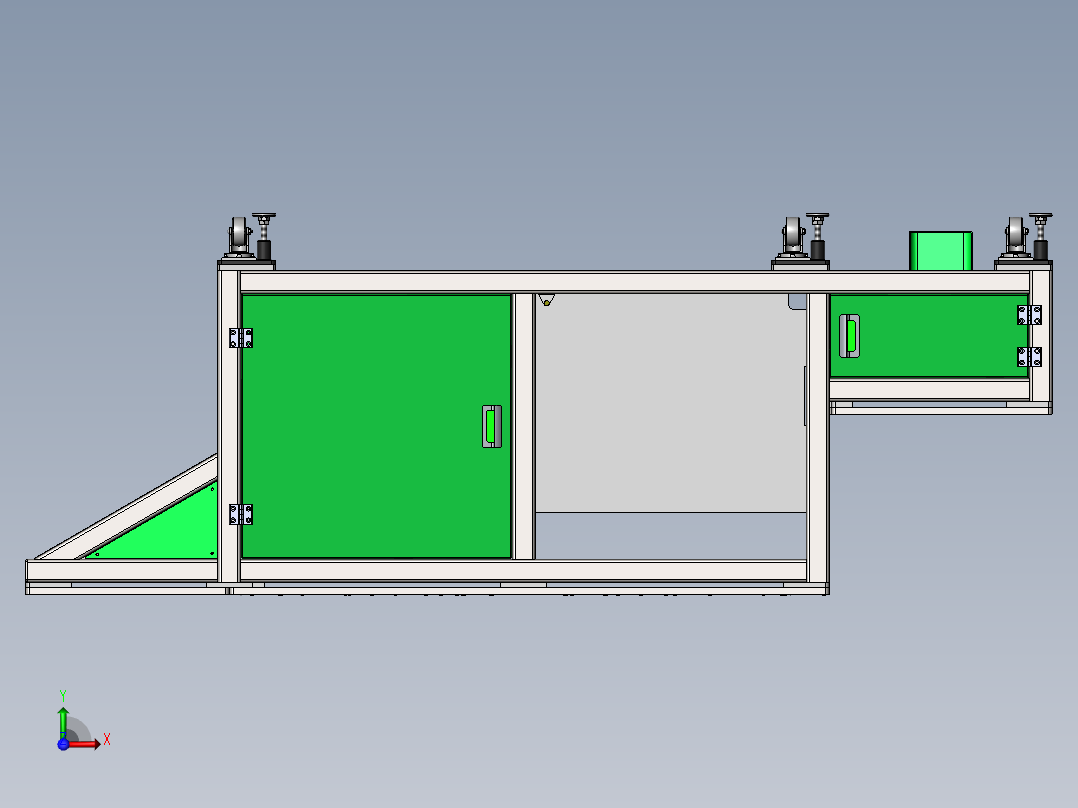 气动顶升升降输送移栽机+双层循环输送前视图