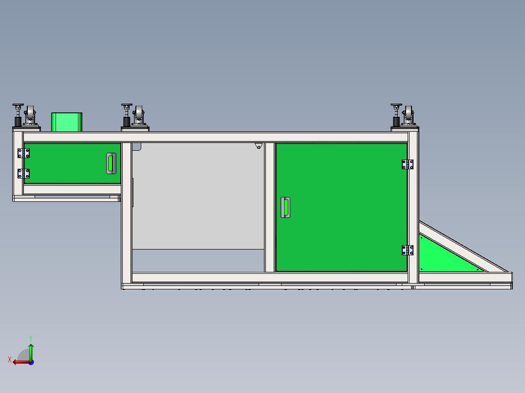 气动顶升升降输送移栽机+双层循环输送后视图