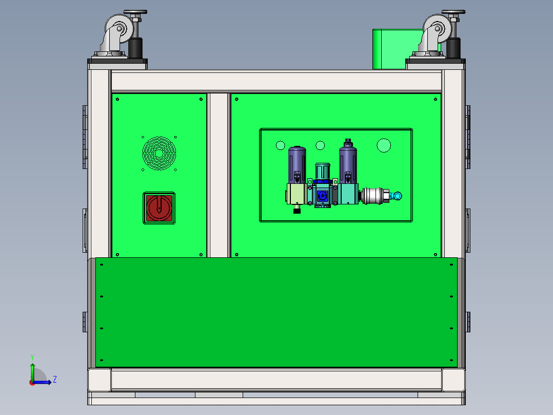 气动顶升升降输送移栽机+双层循环输送左视图