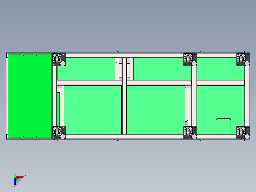 气动顶升升降输送移栽机+双层循环输送俯视图