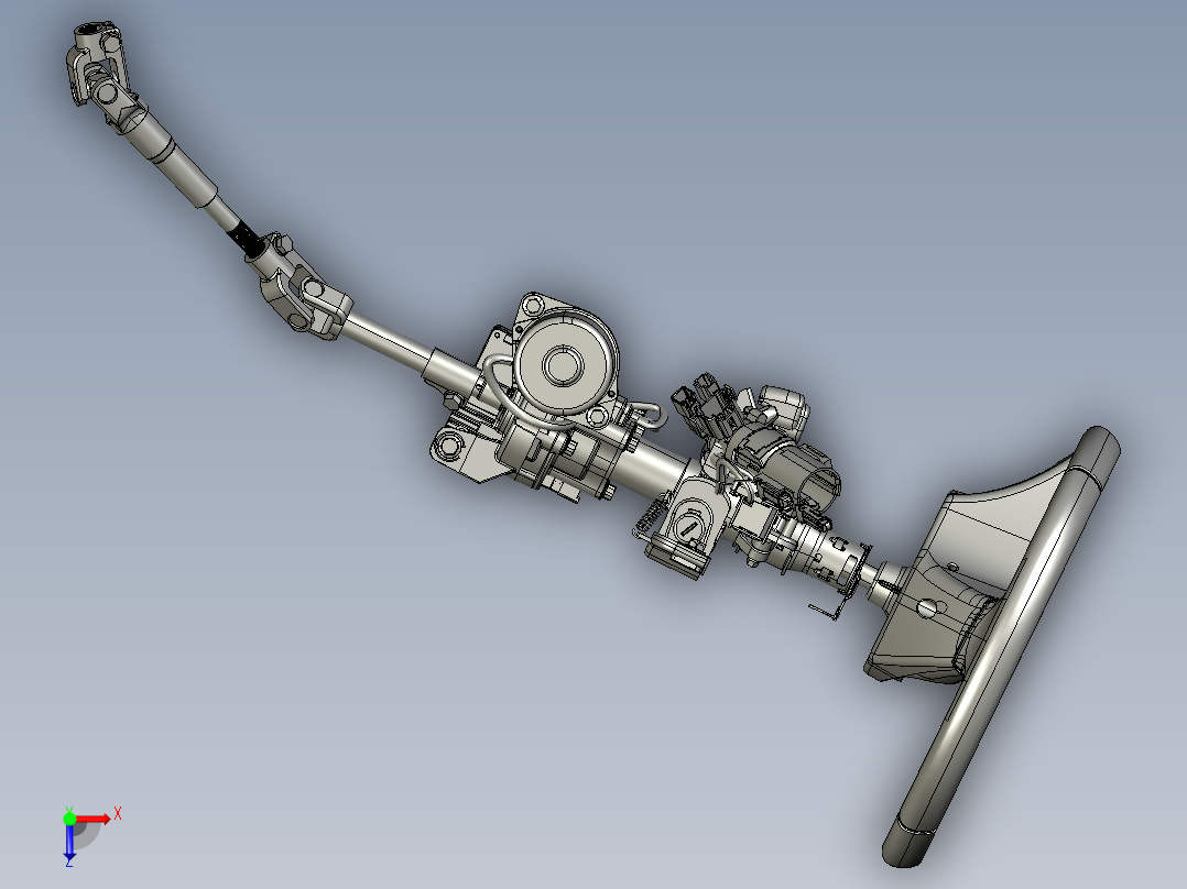 转向柱式电动助力转向C-EPS俯视图