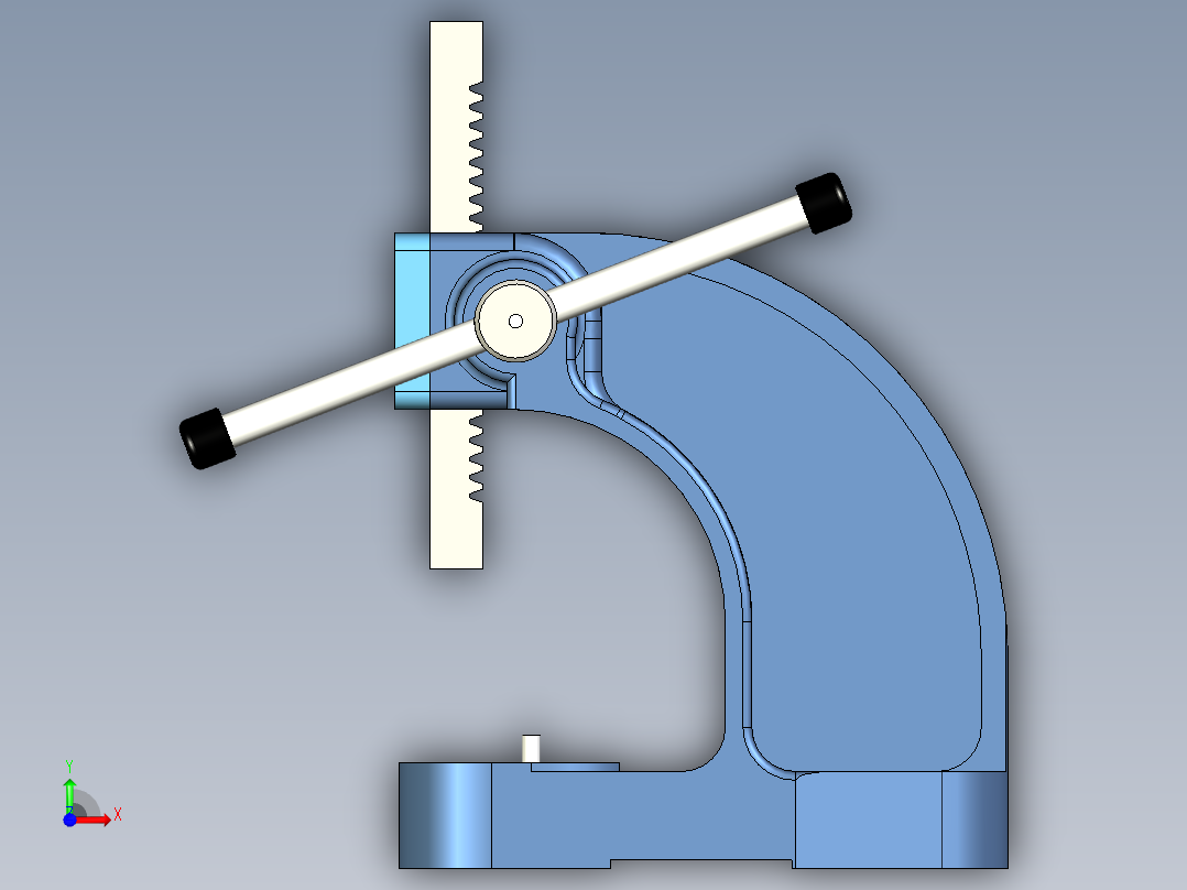 心轴压力机机构前视图