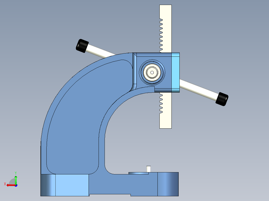 心轴压力机机构后视图