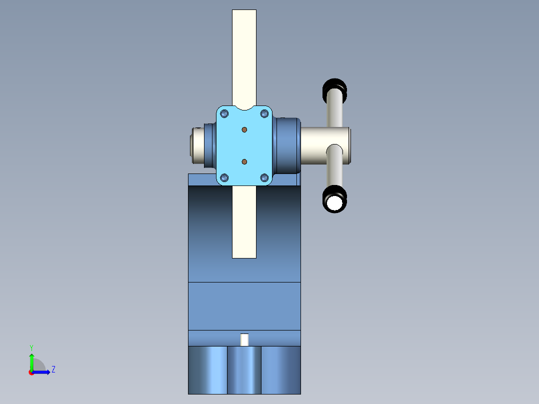 心轴压力机机构左视图