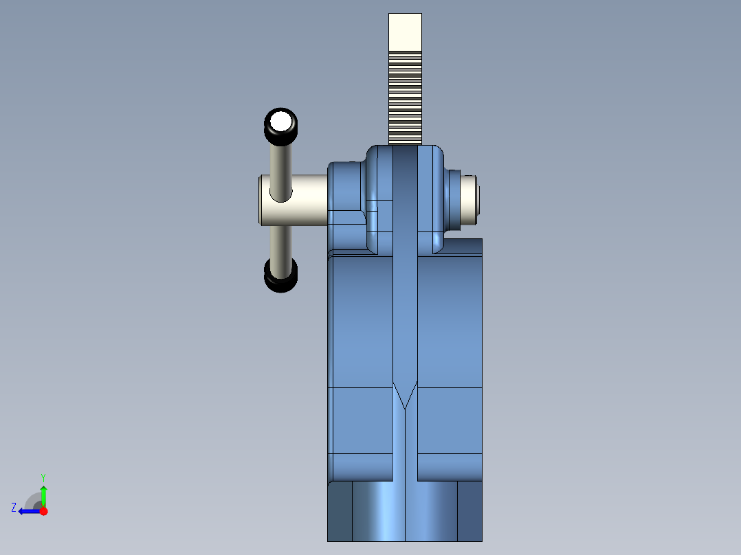 心轴压力机机构右视图