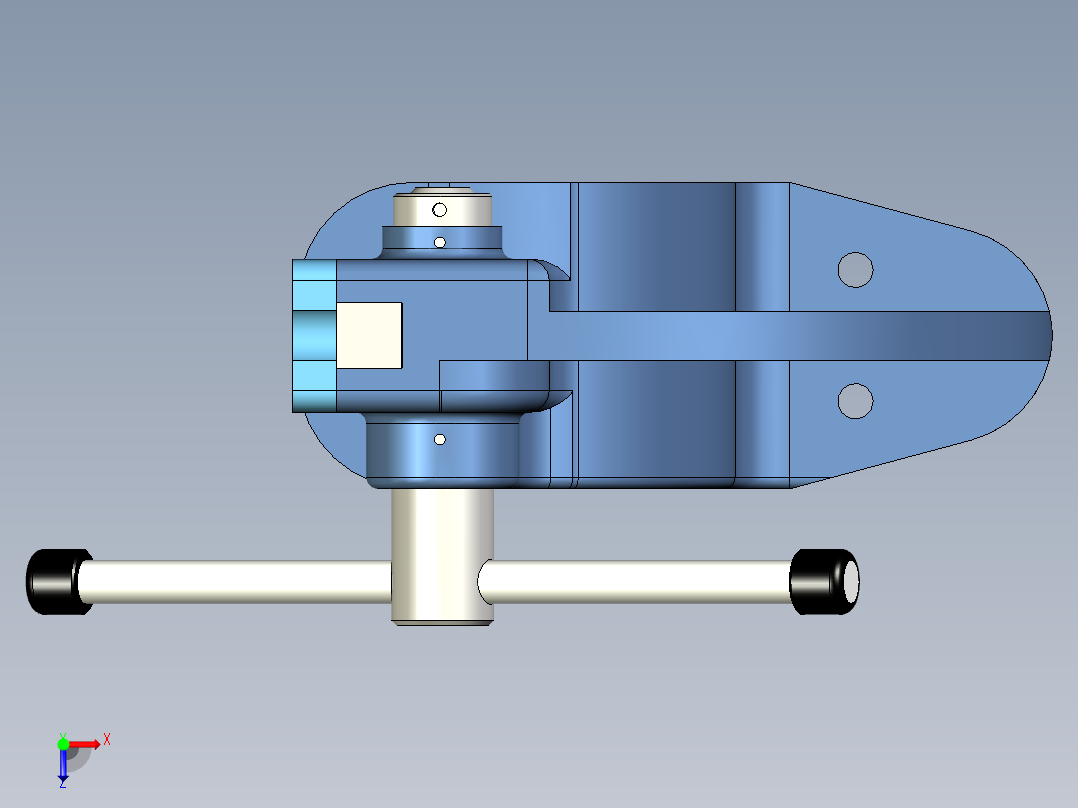 心轴压力机机构俯视图