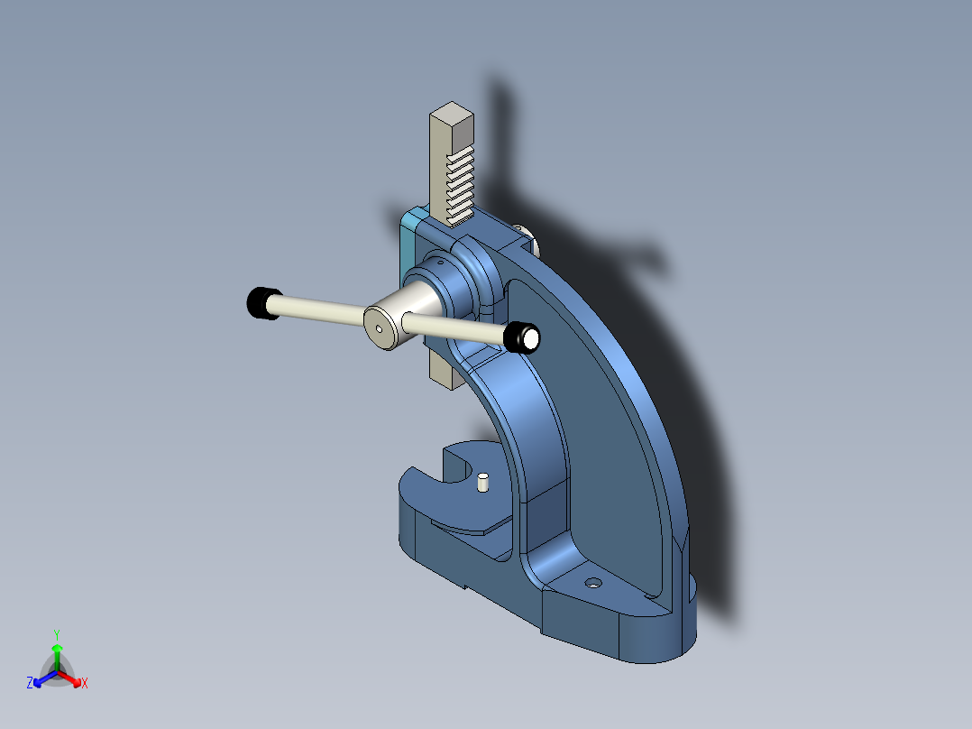 心轴压力机机构正等轴测图