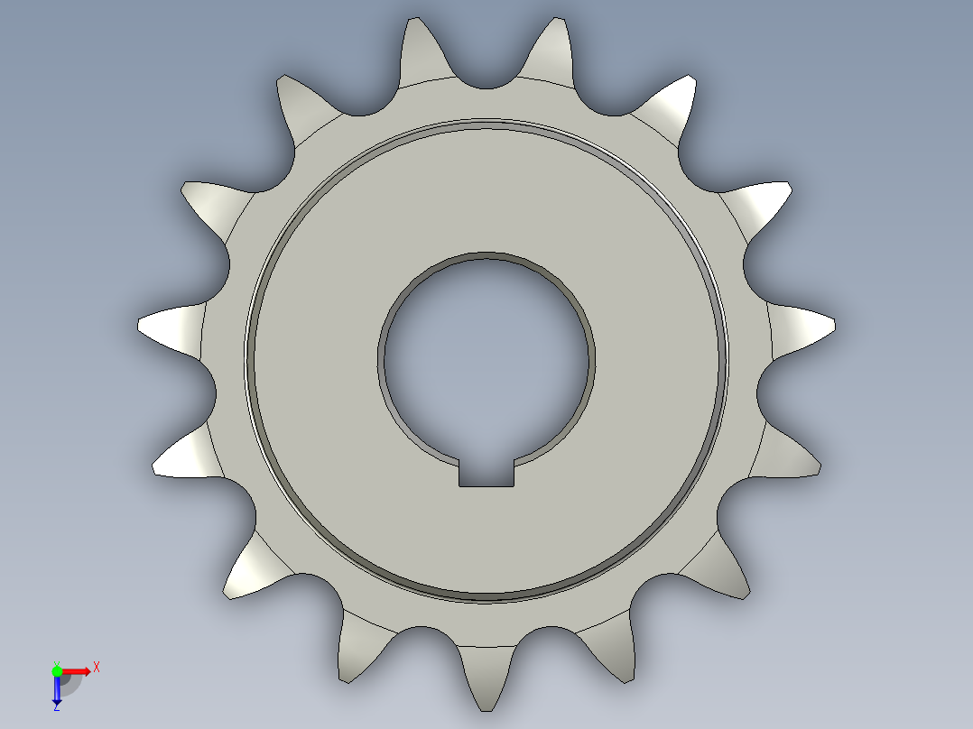 CW12A-1T15-N30-S30-链轮俯视图