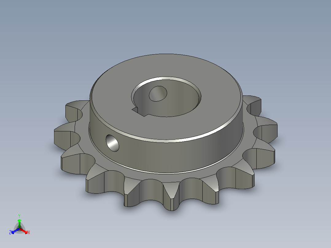 CW12A-1T15-N30-S30-链轮正等轴测图