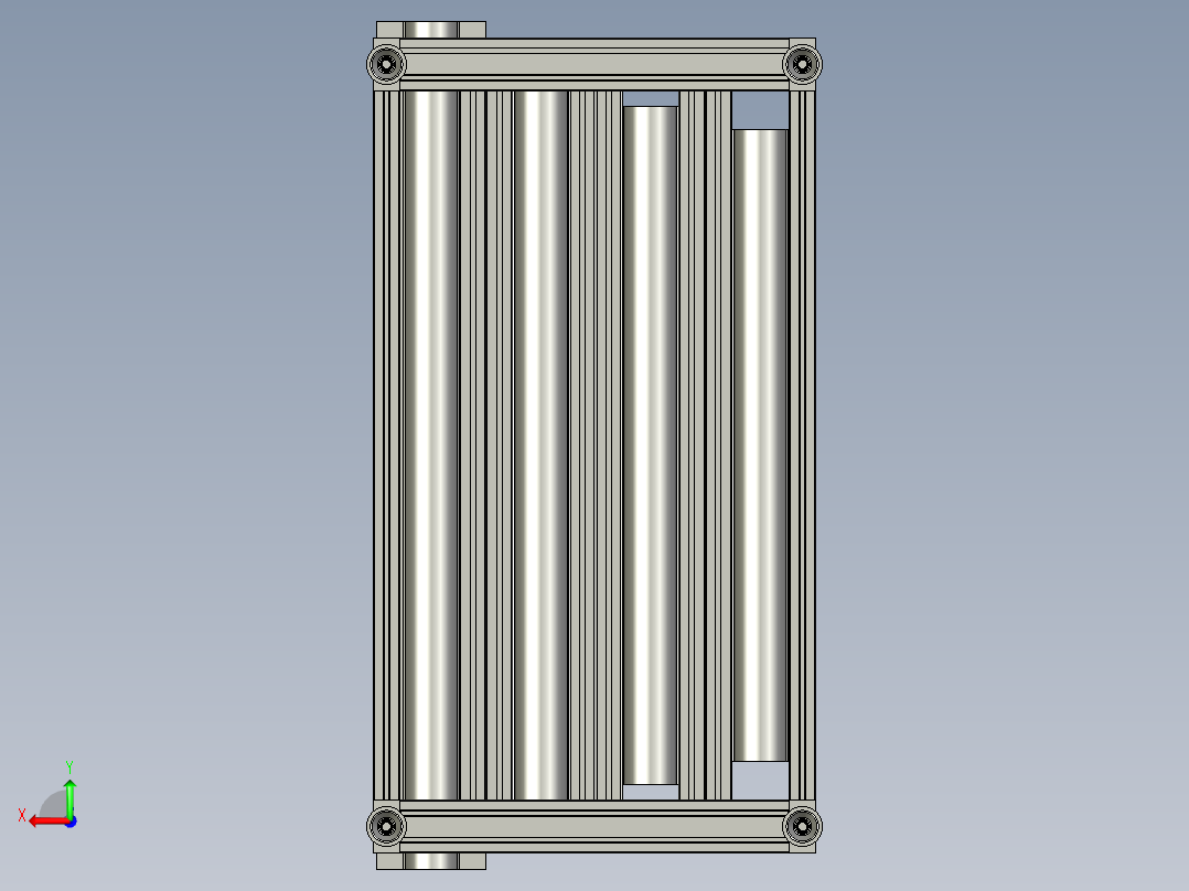 HX2115-02-08-00压辊放置台装配后视图