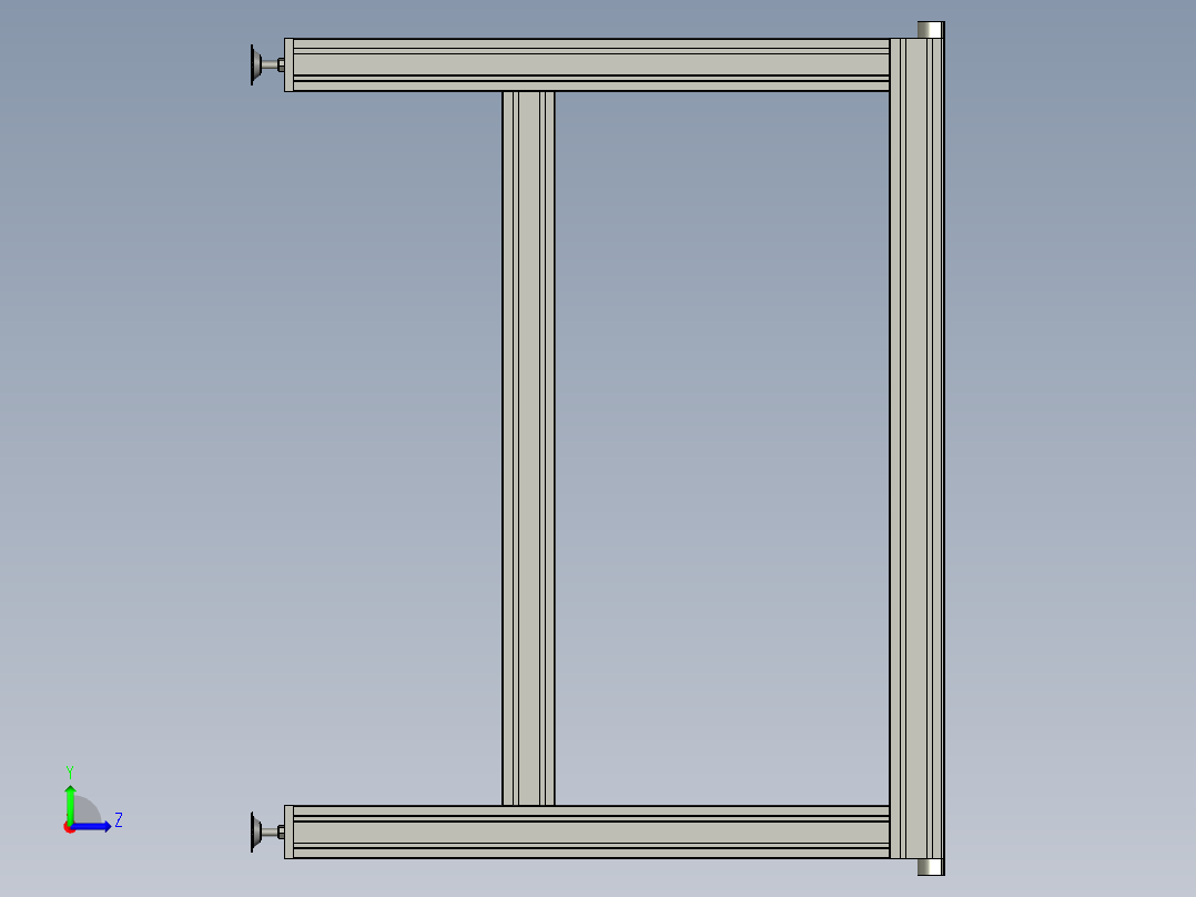 HX2115-02-08-00压辊放置台装配左视图
