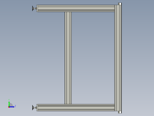 HX2115-02-08-00压辊放置台装配左视缩略图