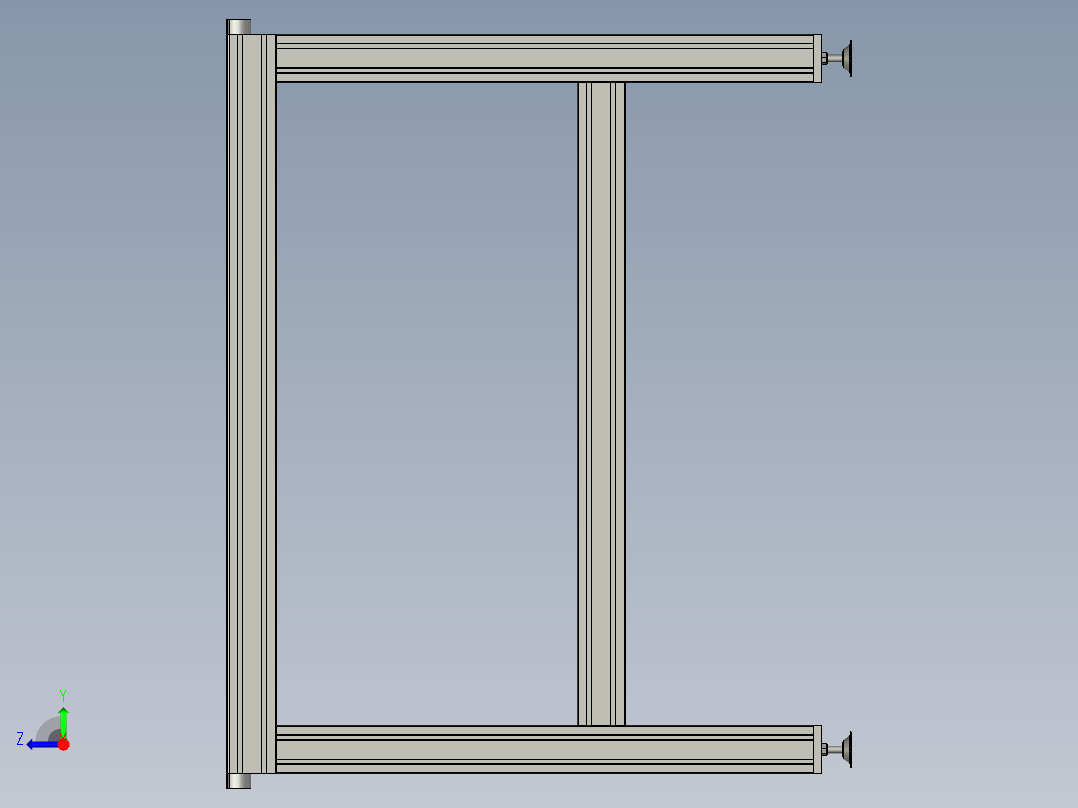 HX2115-02-08-00压辊放置台装配右视图