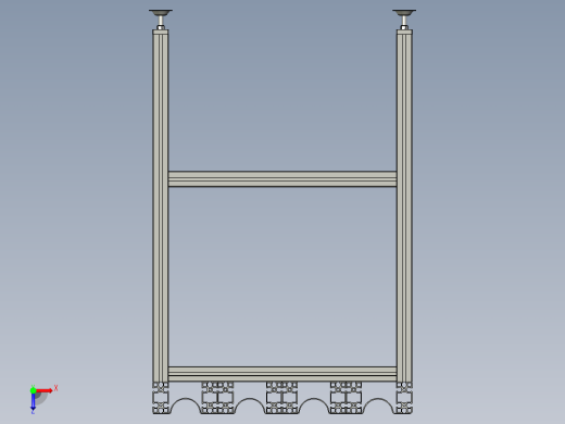 HX2115-02-08-00压辊放置台装配俯视缩略图