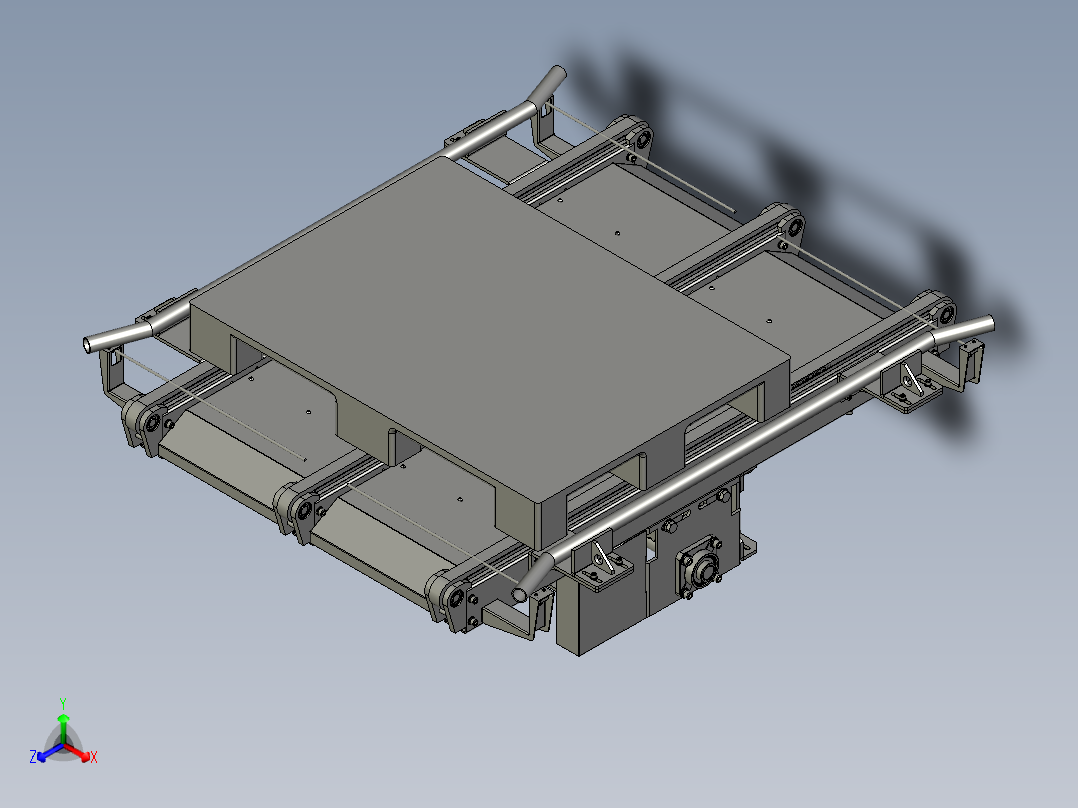 重载链条输送机一五米正等轴测图