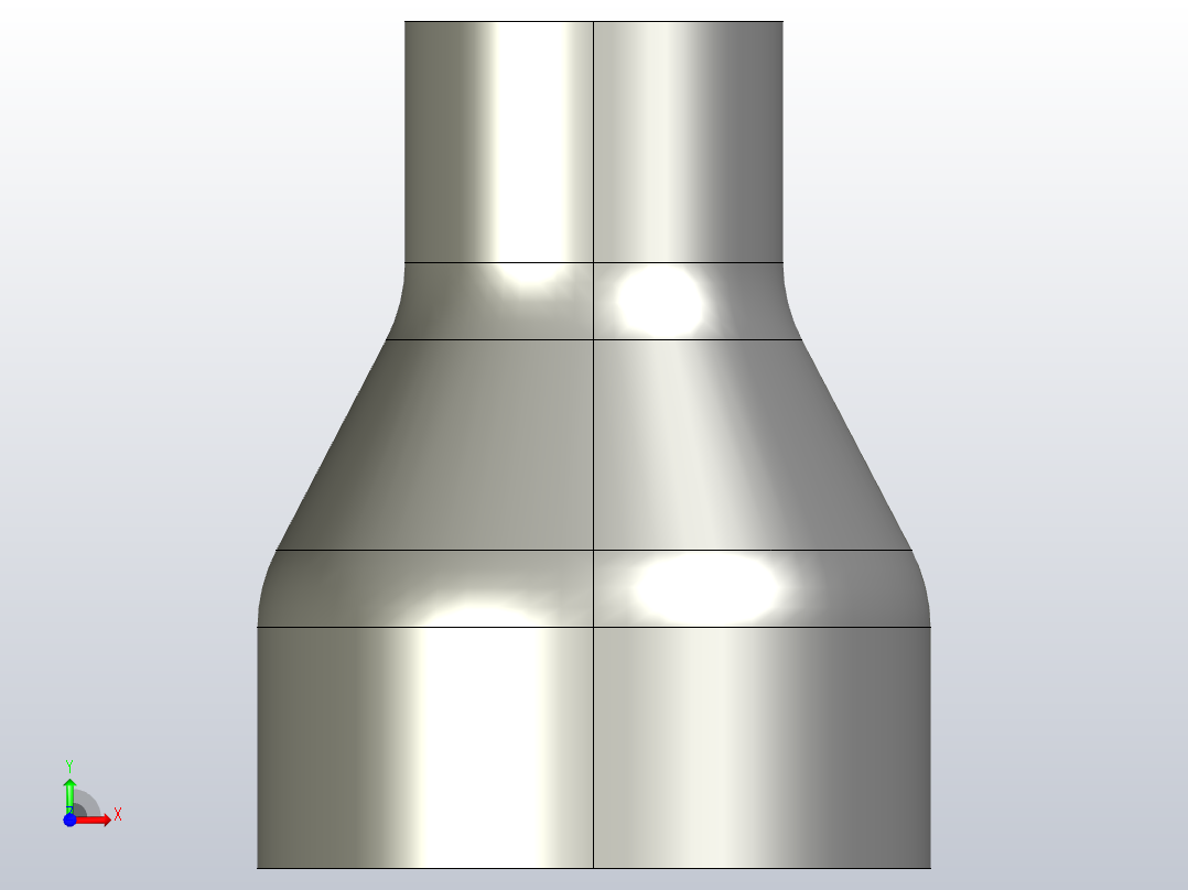 R(C) 大小头（同心）[2X1]前视图
